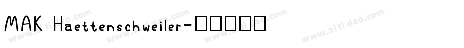MAK Haettenschweiler字体转换